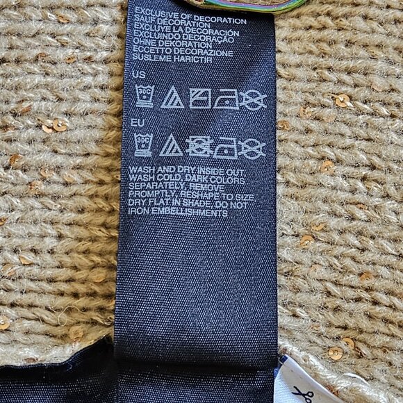 Tommy Hilfiger Sweater Womens XXL Beige LS Sequins Holiday Cottage Granola Girl - Picture 9 of 13